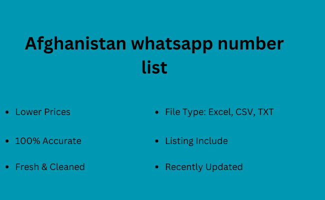 Afghanistan whatsapp number list