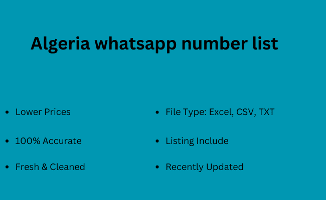 Algeria whatsapp number list