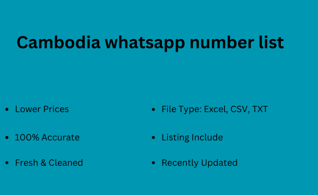 Cambodia whatsapp number list