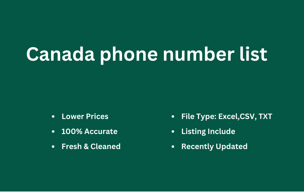 Canada phone number list
