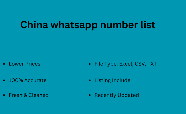 China whatsapp number list