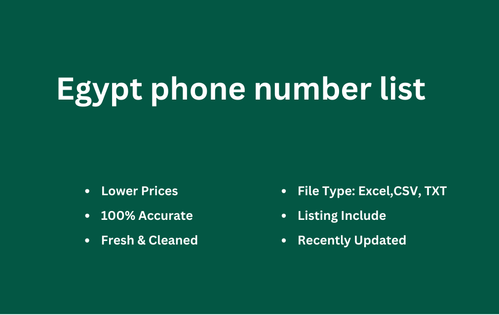 Egypt phone number list