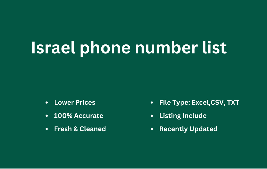 Israel phone number list