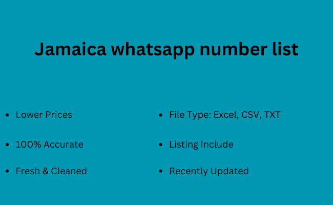 Jamaica whatsapp number list