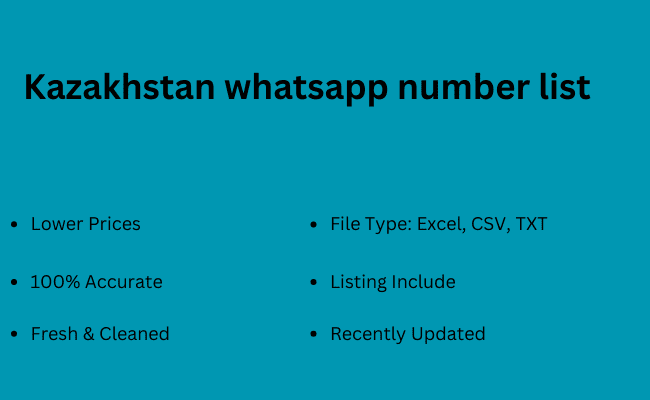 Kazakhstan whatsapp number list