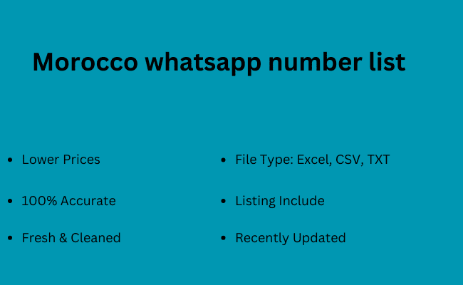 Morocco whatsapp number list